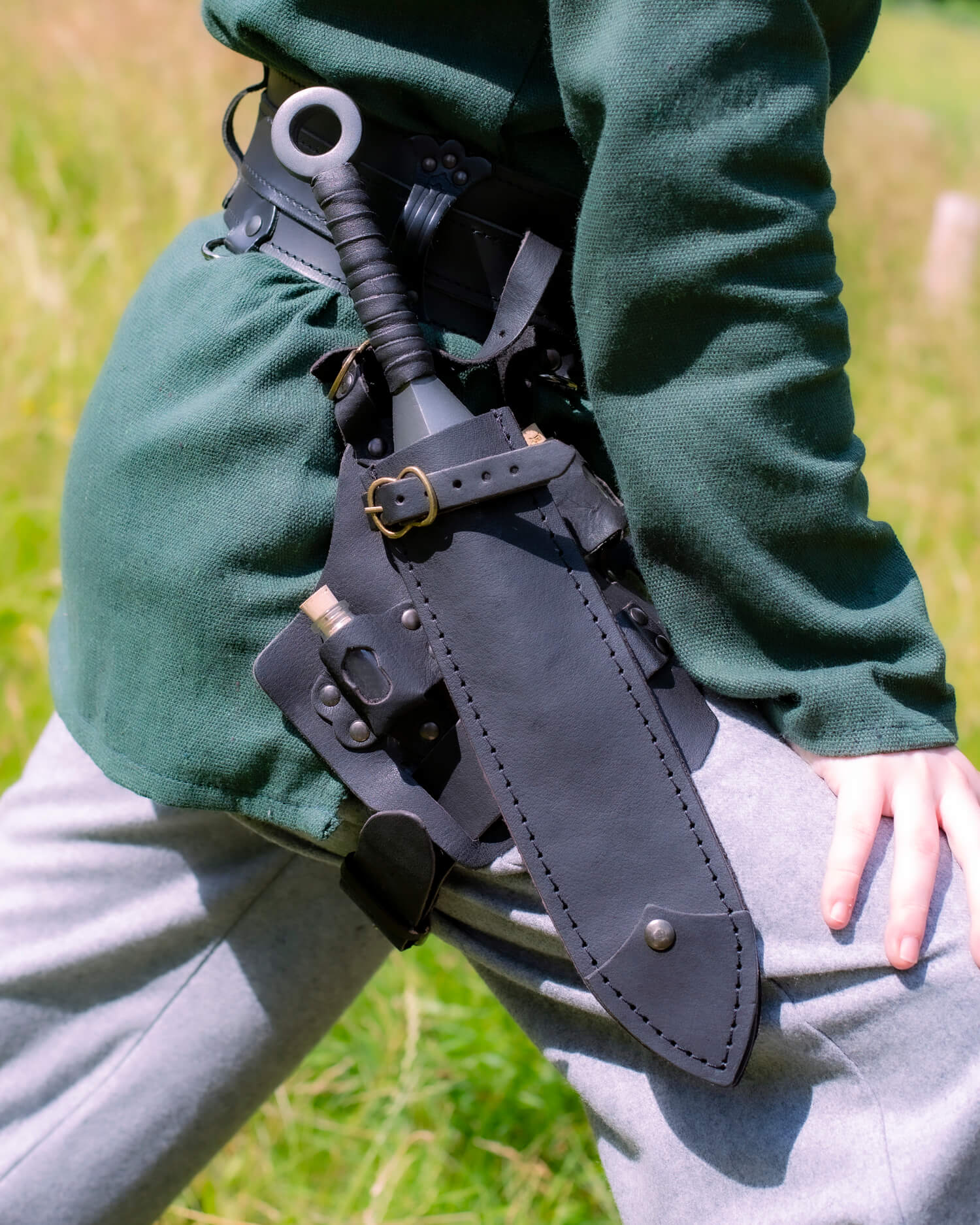 Trinity Holster mit Dolchscheide braun