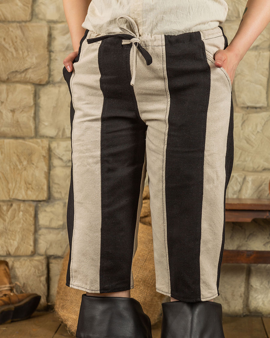 Jack Piratenhose schwarz/natur S