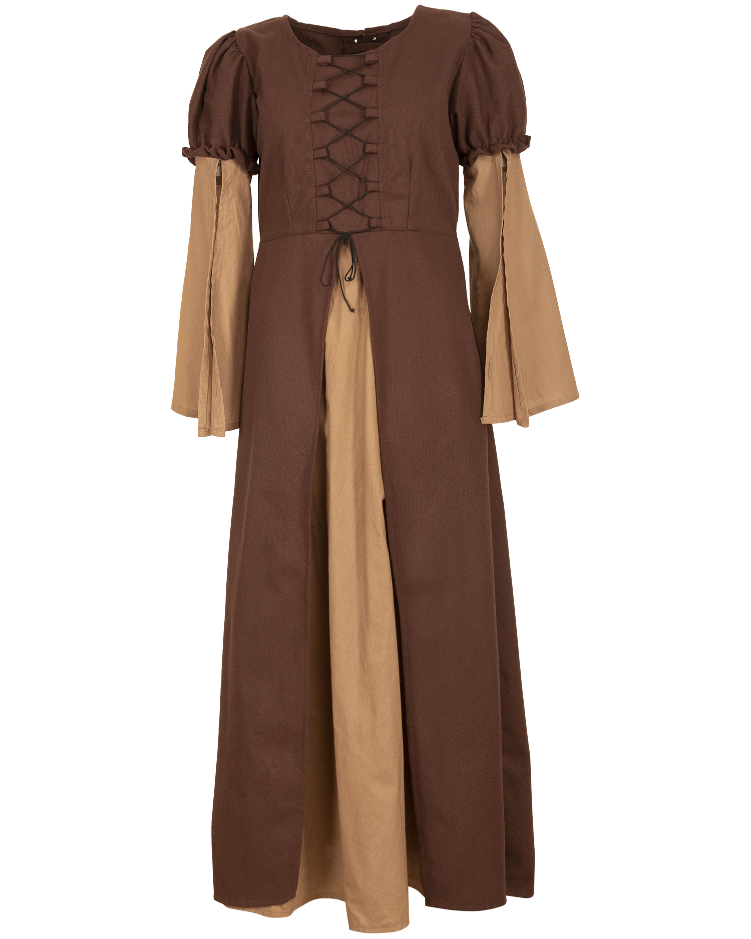 Loreley Kleid Canvas braun/sand XL