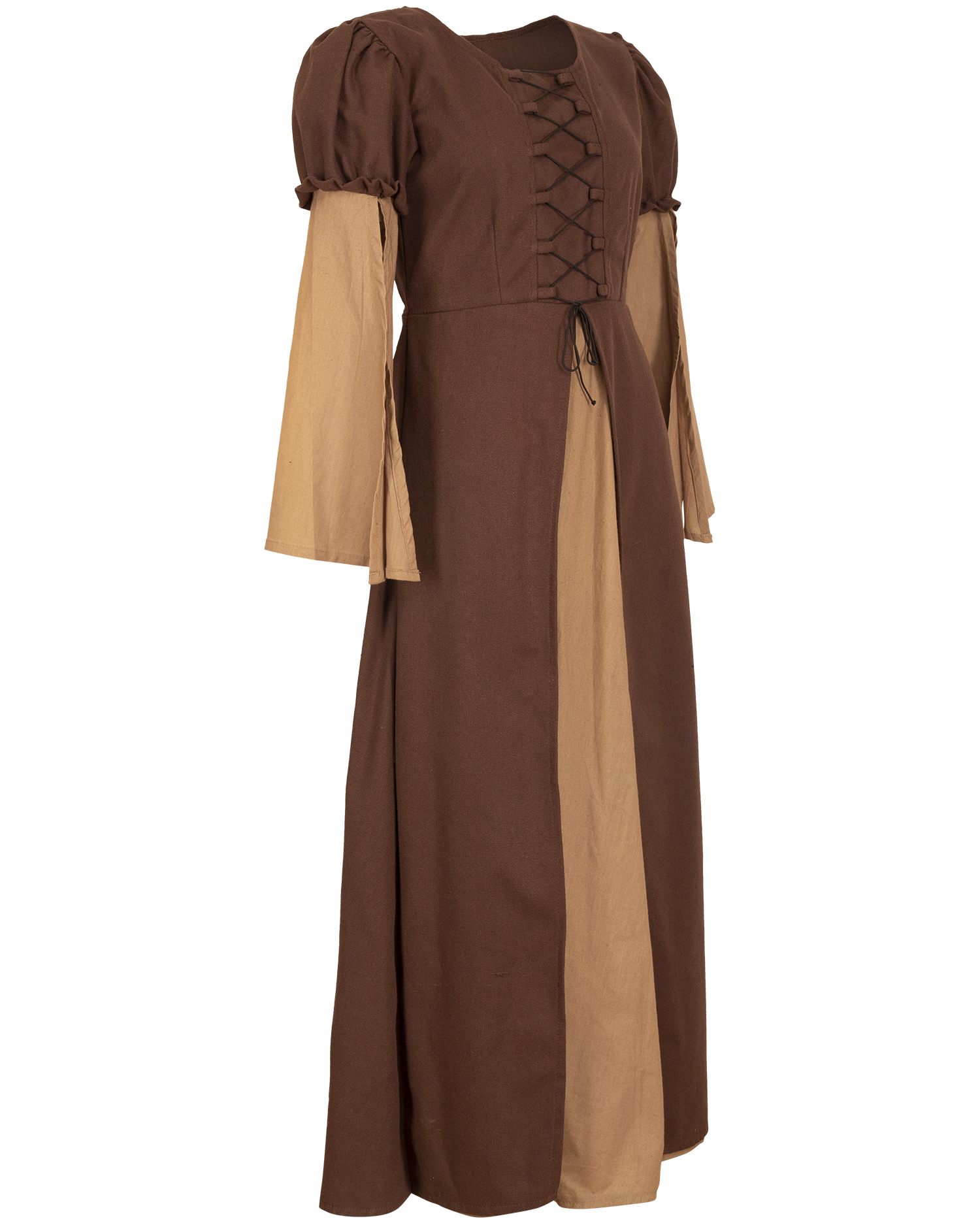 Loreley Kleid Canvas braun/sand XXL