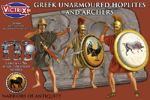 VXA005  Greek Unarmoured Hoplites and Archers