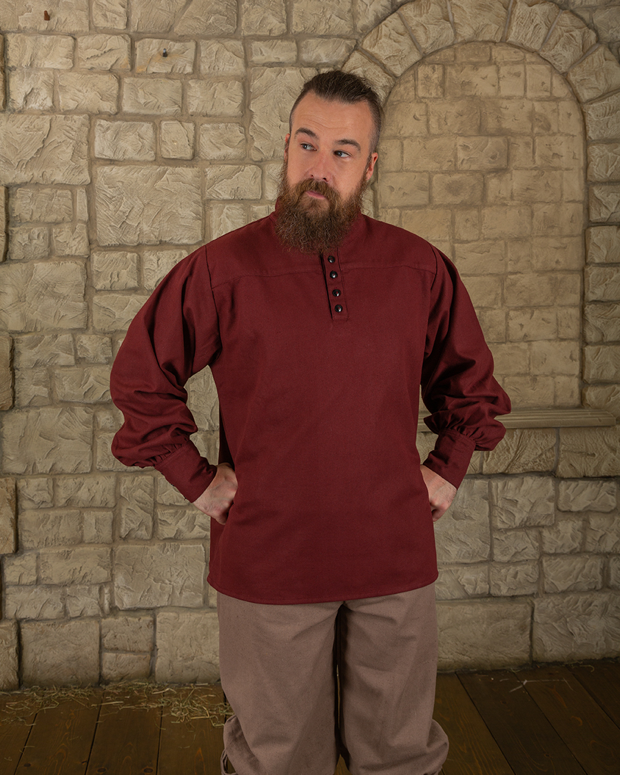 Bartold Hemd canvas bordeaux 3XL